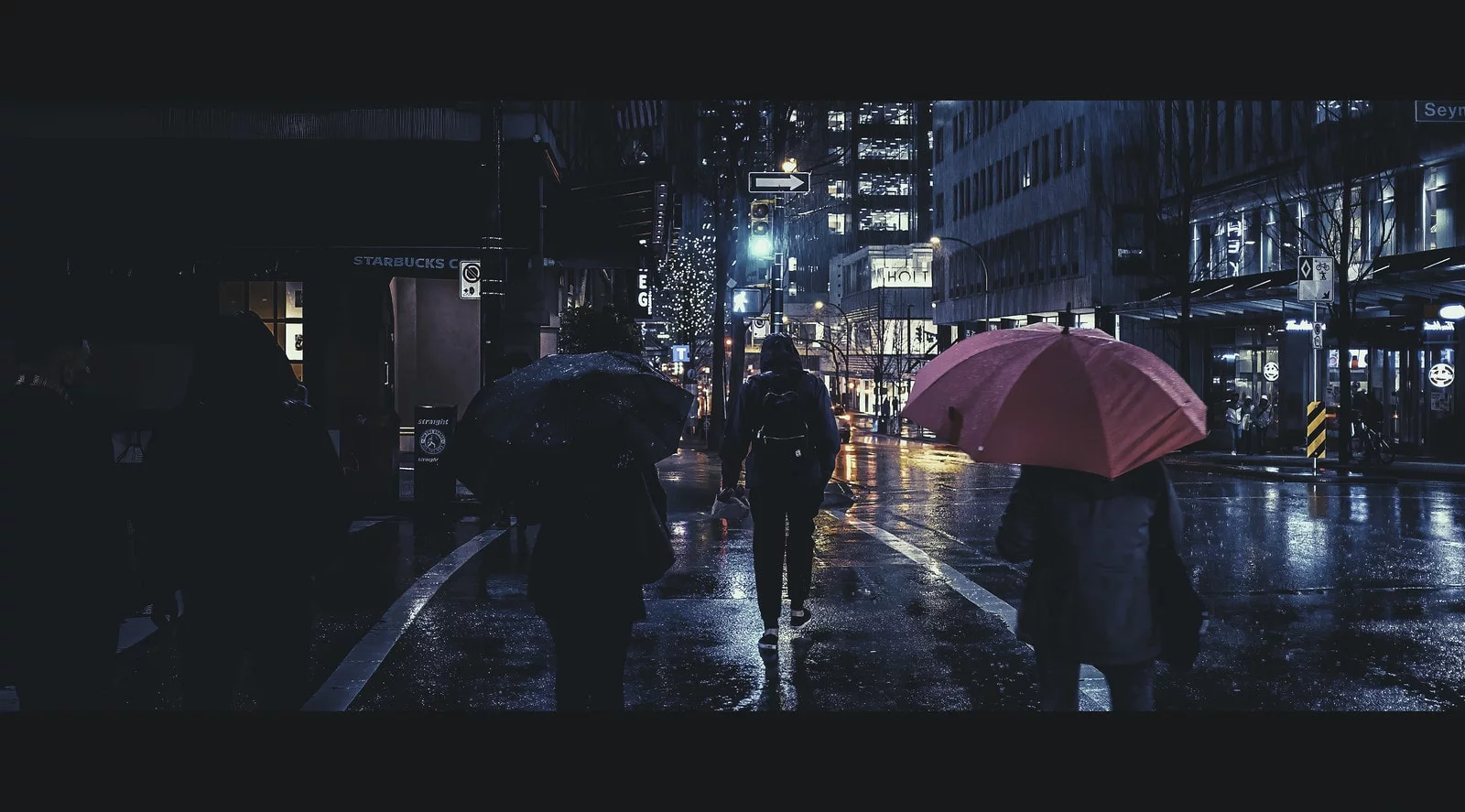 Ken Cheng Photography - Red Umbrella On A Rainy Night